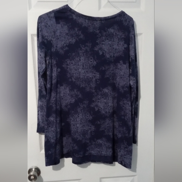 J. Jill Navy and Charcoal Patterned Tunic - Picture 4 of 4